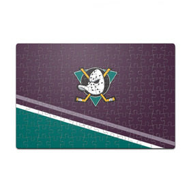 Пазл магнитный 126 элементов с принтом Anaheim Ducks Selanne в городе Новоалтайск, полимерный материал с магнитным слоем | 126 деталей, размер изделия —  180*270 мм | anaheim ducks | hockey | nhl | нхл | спорт | хоккей
