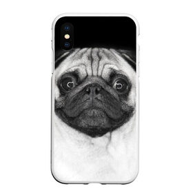 Чехол для iPhone XS Max матовый с принтом Мопс в городе Новоалтайск, Силикон | Область печати: задняя сторона чехла, без боковых панелей | животное | мопс | порода | собака