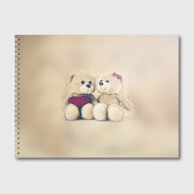 Альбом для рисования с принтом Love teddy bears в городе Новоалтайск, 100% бумага
 | матовая бумага, плотность 200 мг. | Тематика изображения на принте: 14 февраля | bears | teddy | валентин | день святого валентина | игрушки | медведи | милый | мимими | мишка | мишки | подарки | подарок | подарок девушке | подарок парню | тедди