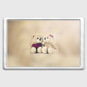 Магнит 45*70 с принтом Love teddy bears в городе Новоалтайск, Пластик | Размер: 78*52 мм; Размер печати: 70*45 | Тематика изображения на принте: 14 февраля | bears | teddy | валентин | день святого валентина | игрушки | медведи | милый | мимими | мишка | мишки | подарки | подарок | подарок девушке | подарок парню | тедди