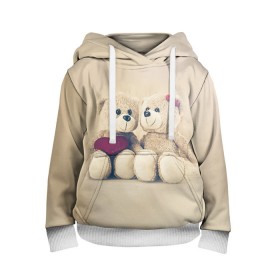 Детская толстовка 3D с принтом Love teddy bears в городе Новоалтайск, 100% полиэстер | двухслойный капюшон со шнурком для регулировки, мягкие манжеты на рукавах и по низу толстовки, спереди карман-кенгуру с мягким внутренним слоем | 14 февраля | bears | teddy | валентин | день святого валентина | игрушки | медведи | милый | мимими | мишка | мишки | подарки | подарок | подарок девушке | подарок парню | тедди