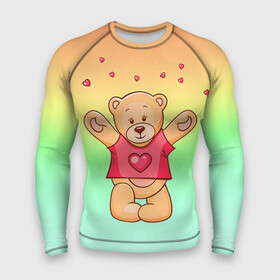 Мужской рашгард 3D с принтом Funny Bear в городе Новоалтайск,  |  | 14 февраля | bears | teddy | валентин | день святого валентина | игрушки | медведи | милый | мимими | мишка | мишки | подарки | подарок | подарок девушке | подарок парню | тедди