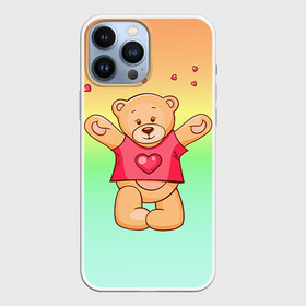 Чехол для iPhone 13 Pro Max с принтом Funny Bear в городе Новоалтайск,  |  | Тематика изображения на принте: 14 февраля | bears | teddy | валентин | день святого валентина | игрушки | медведи | милый | мимими | мишка | мишки | подарки | подарок | подарок девушке | подарок парню | тедди