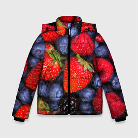 Зимняя куртка для мальчиков 3D с принтом Berries в городе Новоалтайск, ткань верха — 100% полиэстер; подклад — 100% полиэстер, утеплитель — 100% полиэстер | длина ниже бедра, удлиненная спинка, воротник стойка и отстегивающийся капюшон. Есть боковые карманы с листочкой на кнопках, утяжки по низу изделия и внутренний карман на молнии. 

Предусмотрены светоотражающий принт на спинке, радужный светоотражающий элемент на пуллере молнии и на резинке для утяжки | strawberry | vegan | vegetarian | веган | вегетарианство | земляника | йога | клубника | фитнес | черника | ягода
