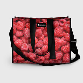 Сумка-шоппер 3D с принтом Земляничная в городе Новоалтайск, 100% полиэстер | застегивается на металлическую кнопку; внутренний карман застегивается на молнию. Стенки укреплены специальным мягким материалом, чтобы защитить содержимое от несильных ударов
 | 