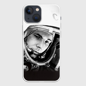 Чехол для iPhone 13 mini с принтом Гагарин 1 в городе Новоалтайск,  |  | Тематика изображения на принте: гагарин | космос | космос наш | поехали | ретро | ссср | юрий гагарин