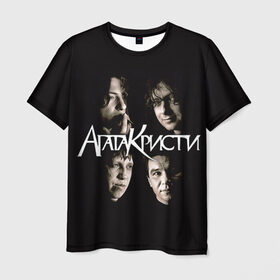 Мужская футболка 3D с принтом Агата Кристи 2 в городе Новоалтайск, 100% полиэфир | прямой крой, круглый вырез горловины, длина до линии бедер | а на тебе как на войне | вадим самойлов | рок | рок группа
