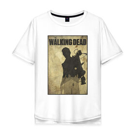 Мужская футболка хлопок Oversize с принтом The Walking Dead в городе Новоалтайск, 100% хлопок | свободный крой, круглый ворот, “спинка” длиннее передней части | dead | walking | zombie | мертвецы | ходячие