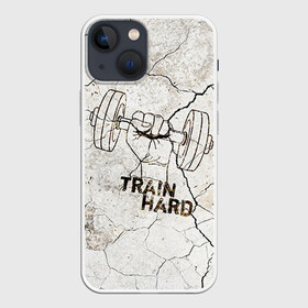 Чехол для iPhone 13 mini с принтом Train hard 5 в городе Новоалтайск,  |  | bodybuilding | no pain no gain | train hard | бодибилдинг | качалка | пауэрлифинг | тренажерный | фитнес