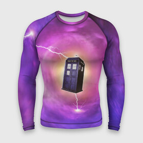 Мужской рашгард 3D с принтом TIME VORTEX в городе Новоалтайск,  |  | doctor who | tardis | временной поток | доктор кто | тардис