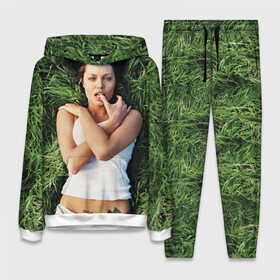 Женский костюм 3D (с толстовкой) с принтом Джоли Анджелина в городе Новоалтайск,  |  | анджелина | девушка | джоли | лежит | тату