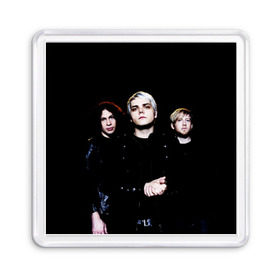 Магнит 55*55 с принтом My Chemical Romance в городе Новоалтайск, Пластик | Размер: 65*65 мм; Размер печати: 55*55 мм | anthony | black parade | bob bryar | famous last words | frank | gerard | james dewees | matt pelissier | mikey | my chemical romance | ray toro | sing | way | айеро | боб | брайар | деуис | джеймс | джерард уэй | майки | мэтт | пелишьер | рэй | торо | уэ