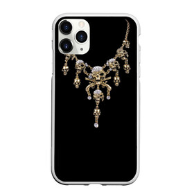 Чехол для iPhone 11 Pro Max матовый с принтом Золотые черепа в городе Новоалтайск, Силикон |  | 13 | бриллианты | драгоценность | золото | золотые черепа | оружие | пираты | пистолеты | тринадцать | украшение | цепь