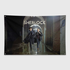 Флаг-баннер с принтом Sherlock в городе Новоалтайск, 100% полиэстер | размер 67 х 109 см, плотность ткани — 95 г/м2; по краям флага есть четыре люверса для крепления | benedict | cumberbatch | freeman | holmes | martin | sherlock | бенедикт | ватсон | доктор | камбербэтч | мартин | фриман | холмс | шерлок