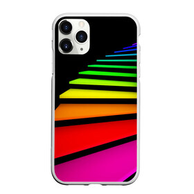Чехол для iPhone 11 Pro матовый с принтом Лестница в городе Новоалтайск, Силикон |  | Тематика изображения на принте: лестница | радуга | спектр | цвет | цвета | яркие