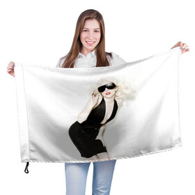 Флаг 3D с принтом Lady Gaga в городе Новоалтайск, 100% полиэстер | плотность ткани — 95 г/м2, размер — 67 х 109 см. Принт наносится с одной стороны | lady gaga | блондинка | звезда | знаменитость | леди гаага | певица | поп | эпатаж | эпатажная