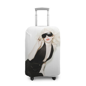 Чехол для чемодана 3D с принтом Lady Gaga в городе Новоалтайск, 86% полиэфир, 14% спандекс | двустороннее нанесение принта, прорези для ручек и колес | lady gaga | блондинка | звезда | знаменитость | леди гаага | певица | поп | эпатаж | эпатажная