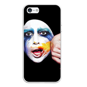 Чехол для iPhone 5/5S матовый с принтом Lady Gaga в городе Новоалтайск, Силикон | Область печати: задняя сторона чехла, без боковых панелей | lady gaga | взгляд | звезда | знаменитость | леди гаага | певица | поп | портрет | эпатаж | эпатажная