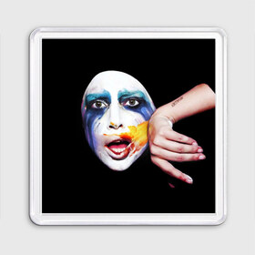 Магнит 55*55 с принтом Lady Gaga в городе Новоалтайск, Пластик | Размер: 65*65 мм; Размер печати: 55*55 мм | lady gaga | взгляд | звезда | знаменитость | леди гаага | певица | поп | портрет | эпатаж | эпатажная