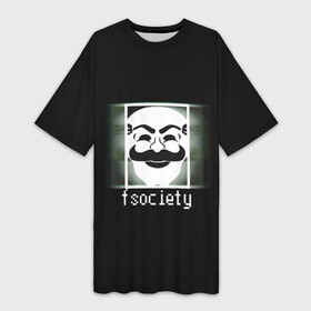Платье-футболка 3D с принтом Mr.Robot в городе Новоалтайск,  |  | mr.robot f society
f society