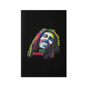 Обложка для паспорта матовая кожа с принтом Bob Marley в городе Новоалтайск, натуральная матовая кожа | размер 19,3 х 13,7 см; прозрачные пластиковые крепления | 2016 | арт | дизайн | зд | объем | поп | портреты