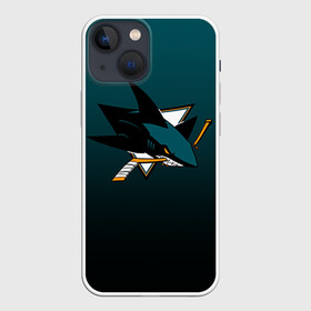 Чехол для iPhone 13 mini с принтом Сан Хосе Шаркс в городе Новоалтайск,  |  | nhl | нхл | сан хосе шаркс | хоккеист | хоккей