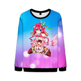 Мужской свитшот 3D с принтом No Game No Life в городе Новоалтайск, 100% полиэстер с мягким внутренним слоем | круглый вырез горловины, мягкая резинка на манжетах и поясе, свободная посадка по фигуре | neet | no game | no game no life | no life | аниме | без игры нет жизни | игра на выживание | нет жизни | нет игры | нет игры нет жизни | соре | хики | хикикомори | хикки | хиккикомори | широ