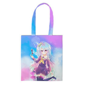 Сумка 3D повседневная с принтом No Game No Life в городе Новоалтайск, 100% полиэстер | Плотность: 200 г/м2; Размер: 34×35 см; Высота лямок: 30 см | neet | no game | no game no life | no life | аниме | без игры нет жизни | игра на выживание | нет жизни | нет игры | нет игры нет жизни | соре | хики | хикикомори | хикки | хиккикомори | широ