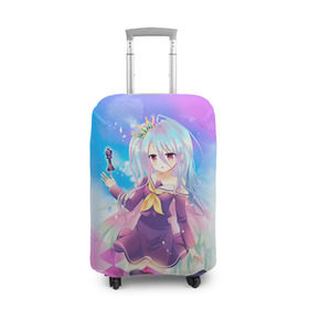 Чехол для чемодана 3D с принтом No Game No Life в городе Новоалтайск, 86% полиэфир, 14% спандекс | двустороннее нанесение принта, прорези для ручек и колес | neet | no game | no game no life | no life | аниме | без игры нет жизни | игра на выживание | нет жизни | нет игры | нет игры нет жизни | соре | хики | хикикомори | хикки | хиккикомори | широ