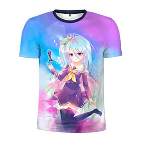 Мужская футболка 3D спортивная с принтом No Game No Life в городе Новоалтайск, 100% полиэстер с улучшенными характеристиками | приталенный силуэт, круглая горловина, широкие плечи, сужается к линии бедра | neet | no game | no game no life | no life | аниме | без игры нет жизни | игра на выживание | нет жизни | нет игры | нет игры нет жизни | соре | хики | хикикомори | хикки | хиккикомори | широ