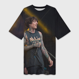 Платье-футболка 3D с принтом Oli Sykes в городе Новоалтайск,  |  | bring me the horizon | oliver sykes | sempiternal | that’s the spirit | throne | оливер сайкс