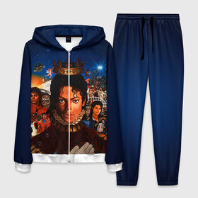 Мужской костюм 3D с принтом Michael Jackson в городе Новоалтайск, 100% полиэстер | Манжеты и пояс оформлены тканевой резинкой, двухслойный капюшон со шнурком для регулировки, карманы спереди | майкл джексон