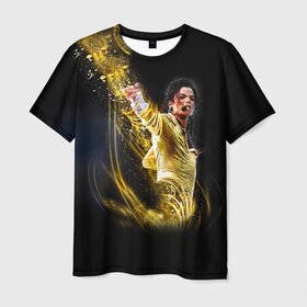 Мужская футболка 3D с принтом Michael Jackson в городе Новоалтайск, 100% полиэфир | прямой крой, круглый вырез горловины, длина до линии бедер | майкл джексон