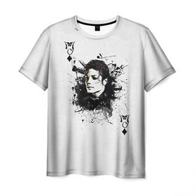 Мужская футболка 3D с принтом Michael Jackson в городе Новоалтайск, 100% полиэфир | прямой крой, круглый вырез горловины, длина до линии бедер | майкл джексон