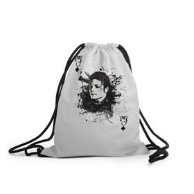 Рюкзак-мешок 3D с принтом Michael Jackson в городе Новоалтайск, 100% полиэстер | плотность ткани — 200 г/м2, размер — 35 х 45 см; лямки — толстые шнурки, застежка на шнуровке, без карманов и подкладки | Тематика изображения на принте: майкл джексон