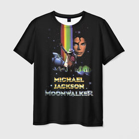 Мужская футболка 3D с принтом Michael Jackson в городе Новоалтайск, 100% полиэфир | прямой крой, круглый вырез горловины, длина до линии бедер | майкл джексон