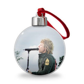 Ёлочный шар с принтом BON JOVI в городе Новоалтайск, Пластик | Диаметр: 77 мм | bon jovi | burning bridges | david bryan | hugh mcdonald | its my life | tico torres | джон бон джови | дэвид брайан | ричи самбора | тико торрес | хью макдональд