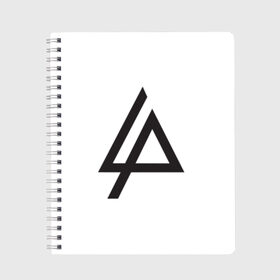 Тетрадь с принтом Linkin park в городе Новоалтайск, 100% бумага | 48 листов, плотность листов — 60 г/м2, плотность картонной обложки — 250 г/м2. Листы скреплены сбоку удобной пружинной спиралью. Уголки страниц и обложки скругленные. Цвет линий — светло-серый
 | linkin park | park | rock | рок