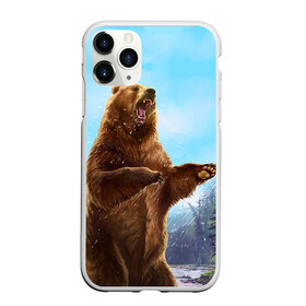 Чехол для iPhone 11 Pro Max матовый с принтом Русский медведь в городе Новоалтайск, Силикон |  | Тематика изображения на принте: гитара