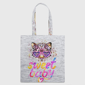 Сумка 3D повседневная с принтом sweet cat в городе Новоалтайск, 100% полиэстер | Плотность: 200 г/м2; Размер: 34×35 см; Высота лямок: 30 см | baby | cat | ketty | sweet | девушке | киска | кошка | сладкая | тигрица