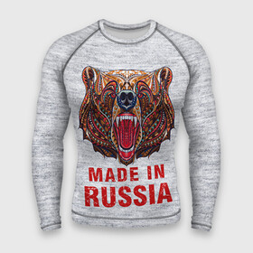 Мужской рашгард 3D с принтом made in Russia в городе Новоалтайск,  |  | bear | made | made in russia | russia | злой | медведь | пасть | русский | я | я русский