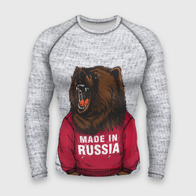 Мужской рашгард 3D с принтом made in Russia в городе Новоалтайск,  |  | bear | made | made in russia | russia | злой | медведь | пасть | русский | я | я русский