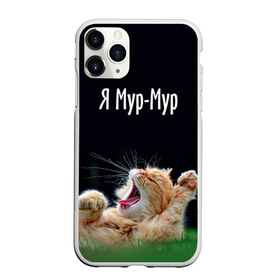 Чехол для iPhone 11 Pro матовый с принтом Мур мур в городе Новоалтайск, Силикон |  | киса | кот | котики | кошка | мур | мурмур | прикольные | смешной котик | ямурмур
