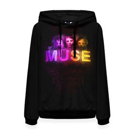 Женская толстовка 3D с принтом Muse в городе Новоалтайск, 100% полиэстер  | двухслойный капюшон со шнурком для регулировки, мягкие манжеты на рукавах и по низу толстовки, спереди карман-кенгуру с мягким внутренним слоем. | 