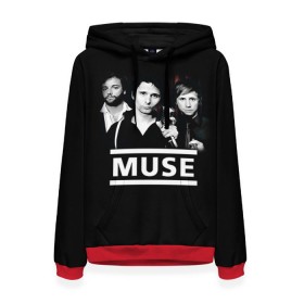 Женская толстовка 3D с принтом Muse в городе Новоалтайск, 100% полиэстер  | двухслойный капюшон со шнурком для регулировки, мягкие манжеты на рукавах и по низу толстовки, спереди карман-кенгуру с мягким внутренним слоем. | 