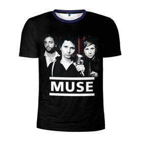 Мужская футболка 3D спортивная с принтом Muse в городе Новоалтайск, 100% полиэстер с улучшенными характеристиками | приталенный силуэт, круглая горловина, широкие плечи, сужается к линии бедра | 
