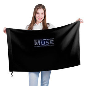 Флаг 3D с принтом Muse в городе Новоалтайск, 100% полиэстер | плотность ткани — 95 г/м2, размер — 67 х 109 см. Принт наносится с одной стороны | heavy | metal | muse | rock | trash | альтернатива | метал | рок | хеви