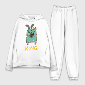 Женский костюм хлопок Oversize с принтом King в городе Новоалтайск,  |  | king | заяц | клуб | король | кролик | мажор | тусовка