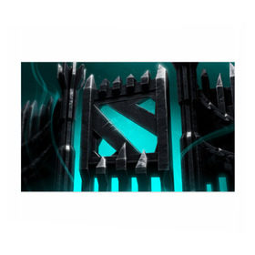 Бумага для упаковки 3D с принтом Dota 2 Logo в городе Новоалтайск, пластик и полированная сталь | круглая форма, металлическое крепление в виде кольца | Тематика изображения на принте: 