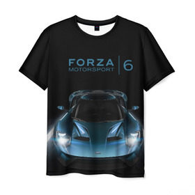 Мужская футболка 3D с принтом Forza в городе Новоалтайск, 100% полиэфир | прямой крой, круглый вырез горловины, длина до линии бедер | Тематика изображения на принте: forza | motorsport | авто | игра | машина